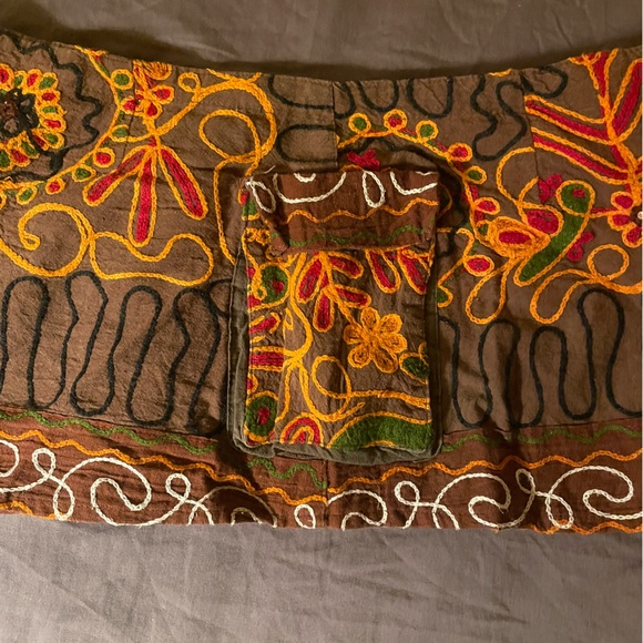 Boho Mini Skirt with pockets L - Picture 5 of 7